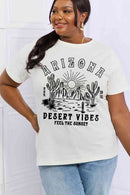 Simply Love Simply Love Full Size ARIZONA DESERT VIBES FEEL THE SUNSET Graphic Cotton Tee - Rose Gold Co. Shop