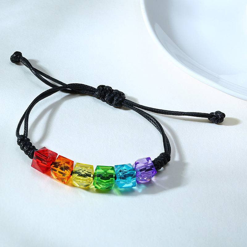Rainbow Color Beaded Bracelet - Rose Gold Co. Shop