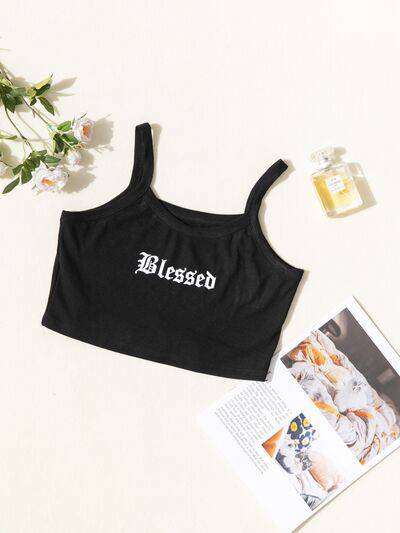 BLESSED Spaghetti Strap Cami - Rose Gold Co. Shop