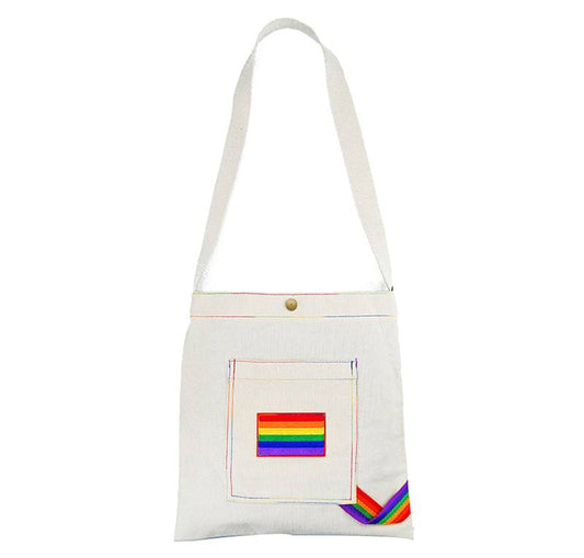 Rainbow Pride Canvas Tote Bag - Rose Gold Co. Shop
