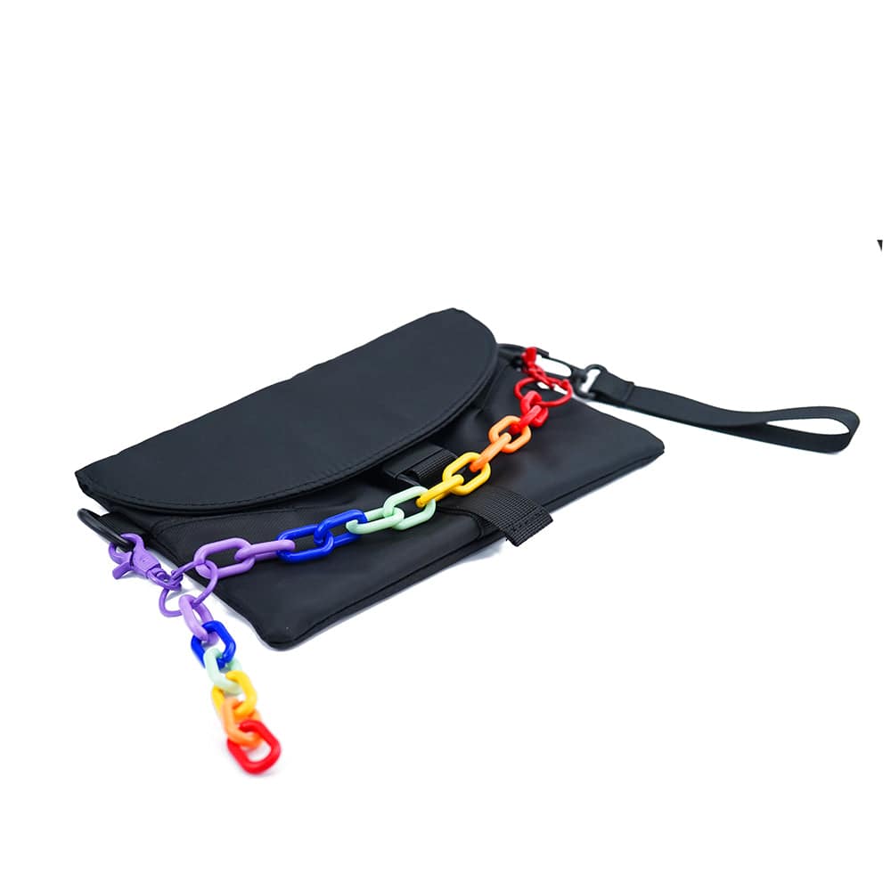 Rainbow Chain Black Fanny Pack - Rose Gold Co. Shop