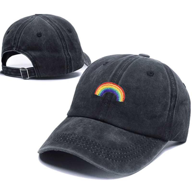 Rainbow Pride LGBT Embroidered Baseball Cap - Rose Gold Co. Shop