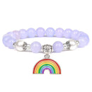 Beaded Rainbow Pride Charm Bracelet - Rose Gold Co. Shop