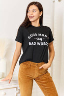 Simply Love GOOD MOMS SAY BAD WORDS Graphic Tee - Rose Gold Co. Shop