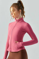 Zip Up Active Outerwear with Pockets - Rose Gold Co. Shop