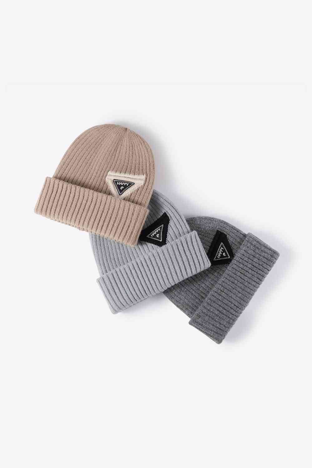 HAPPY Contrast Beanie - Rose Gold Co. Shop