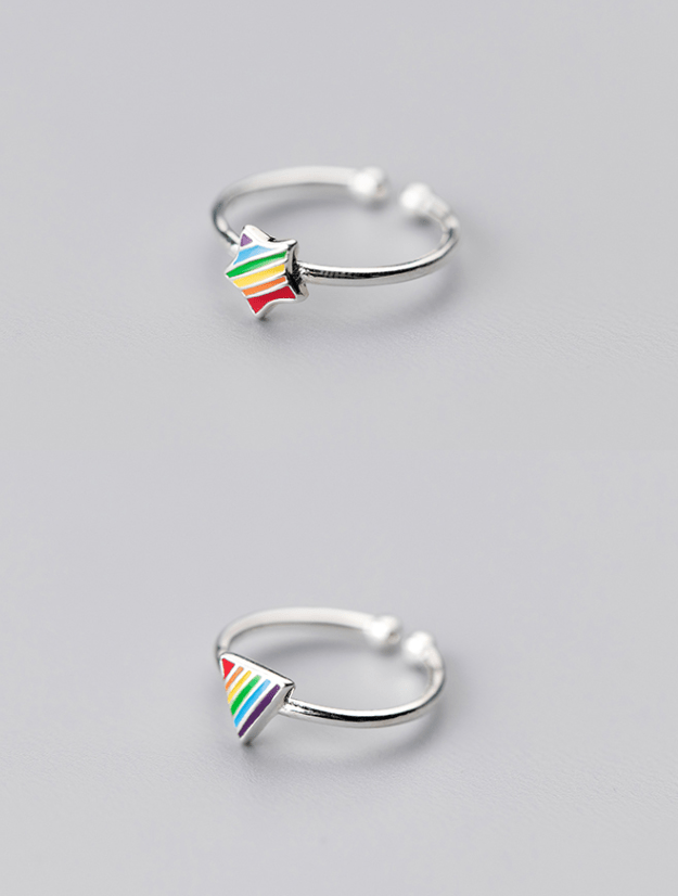 Rainbow Pride Star Ring - Rose Gold Co. Shop