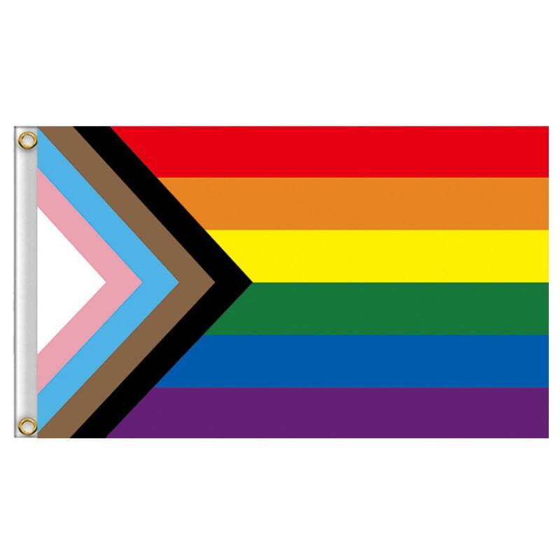 Progress LGBT Pride Flag 3x5ft - Rose Gold Co. Shop