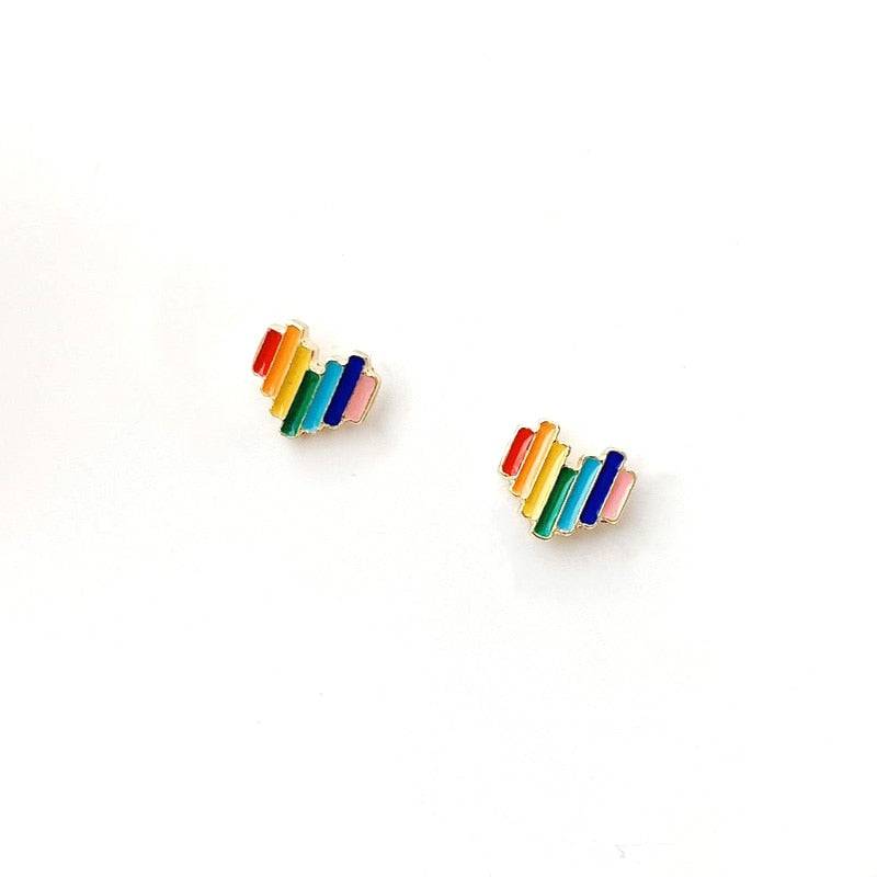 Cloud Raindrop Rainbow Earrings - Rose Gold Co. Shop