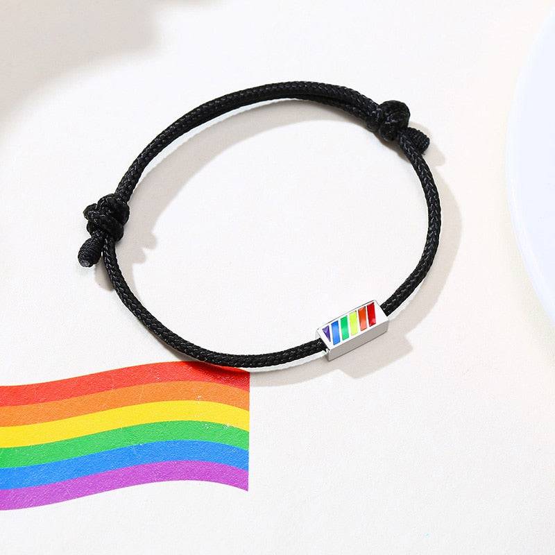 Rainbow Pride Charm Anklet - Rose Gold Co. Shop