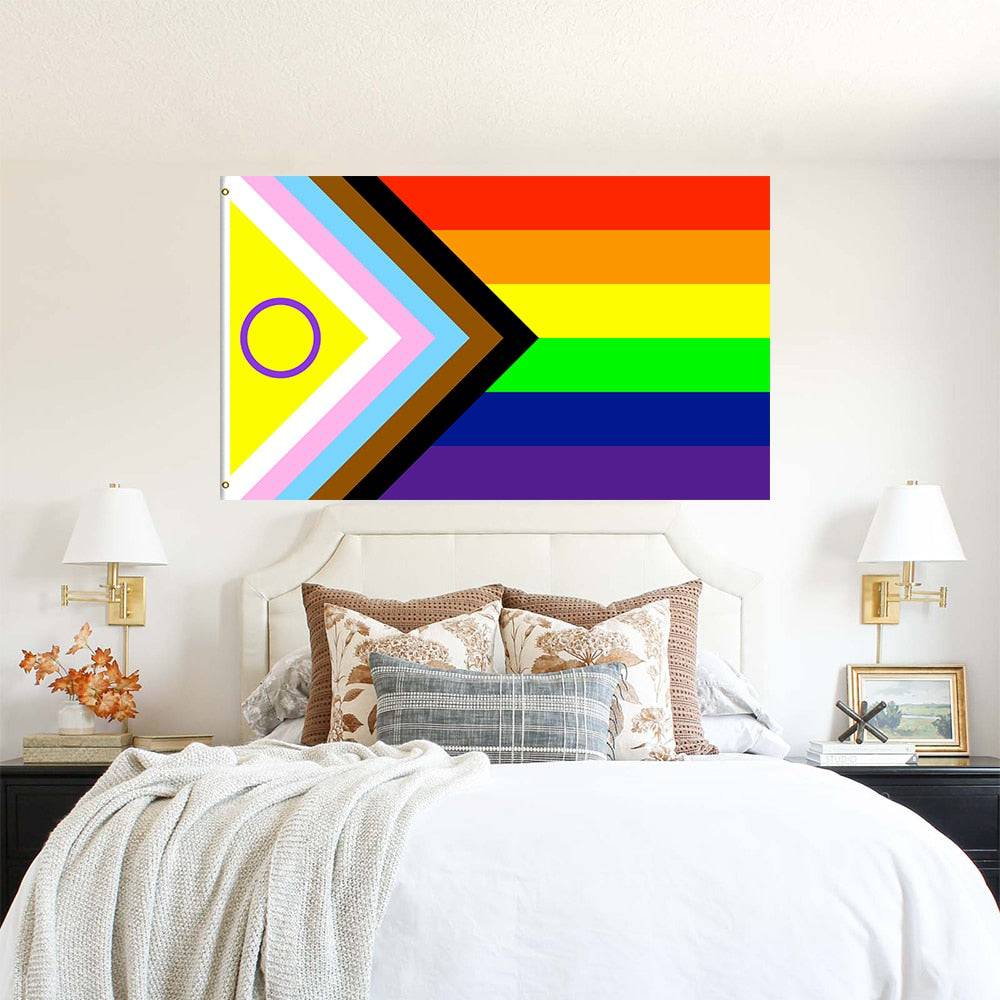 Intersex Rainbow Progressive Flag - Rose Gold Co. Shop