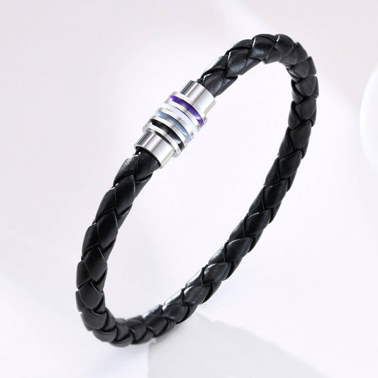 Ace Asexual Braided Stainless Steel Bracelet - Rose Gold Co. Shop