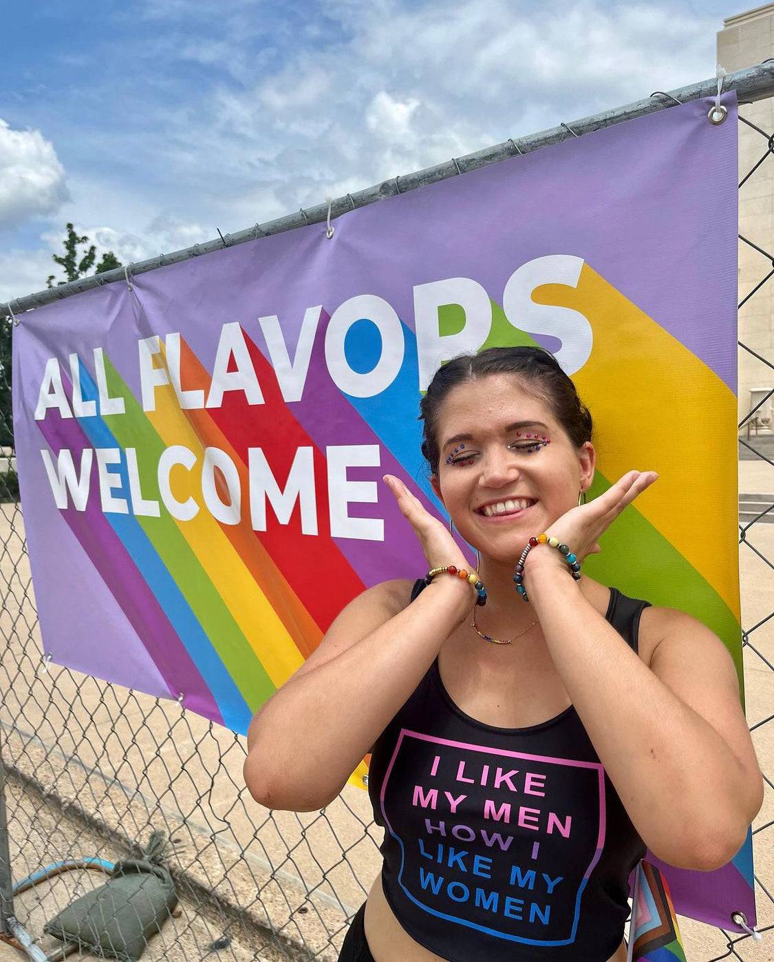 I Like My Men How I Like My Women bi crop top, view 2 — Rose Gold Co