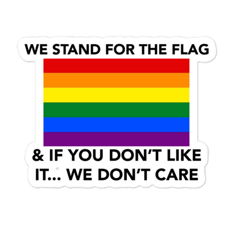 Rainbow We Stand For The Flag stickers - Rose Gold Co. Shop