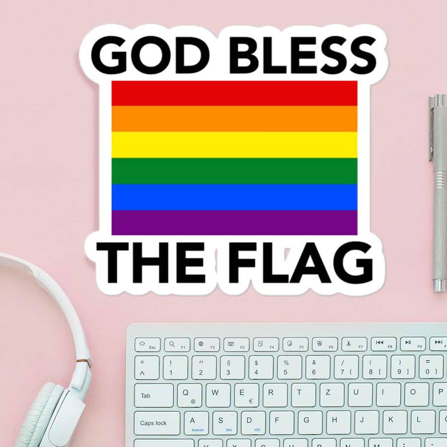 God Bless The FLAG Bubble-free stickers - Rose Gold Co. Shop