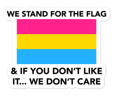 We Stand For The Flag Pansexual Bubble-free stickers - Rose Gold Co. Shop