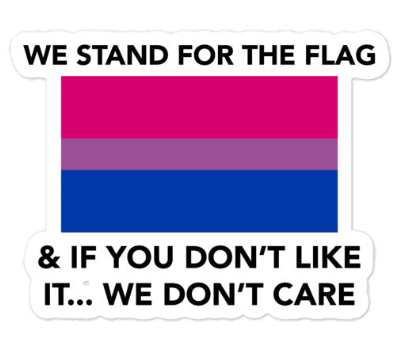 We Stand For The Flag Bisexual Bubble-free stickers - Rose Gold Co. Shop