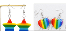 Rainbow Heart LGBT Pride Earrings - Rose Gold Co. Shop