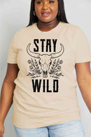 Simply Love Simply Love Full Size STAY WILD Graphic Cotton Tee - Rose Gold Co. Shop
