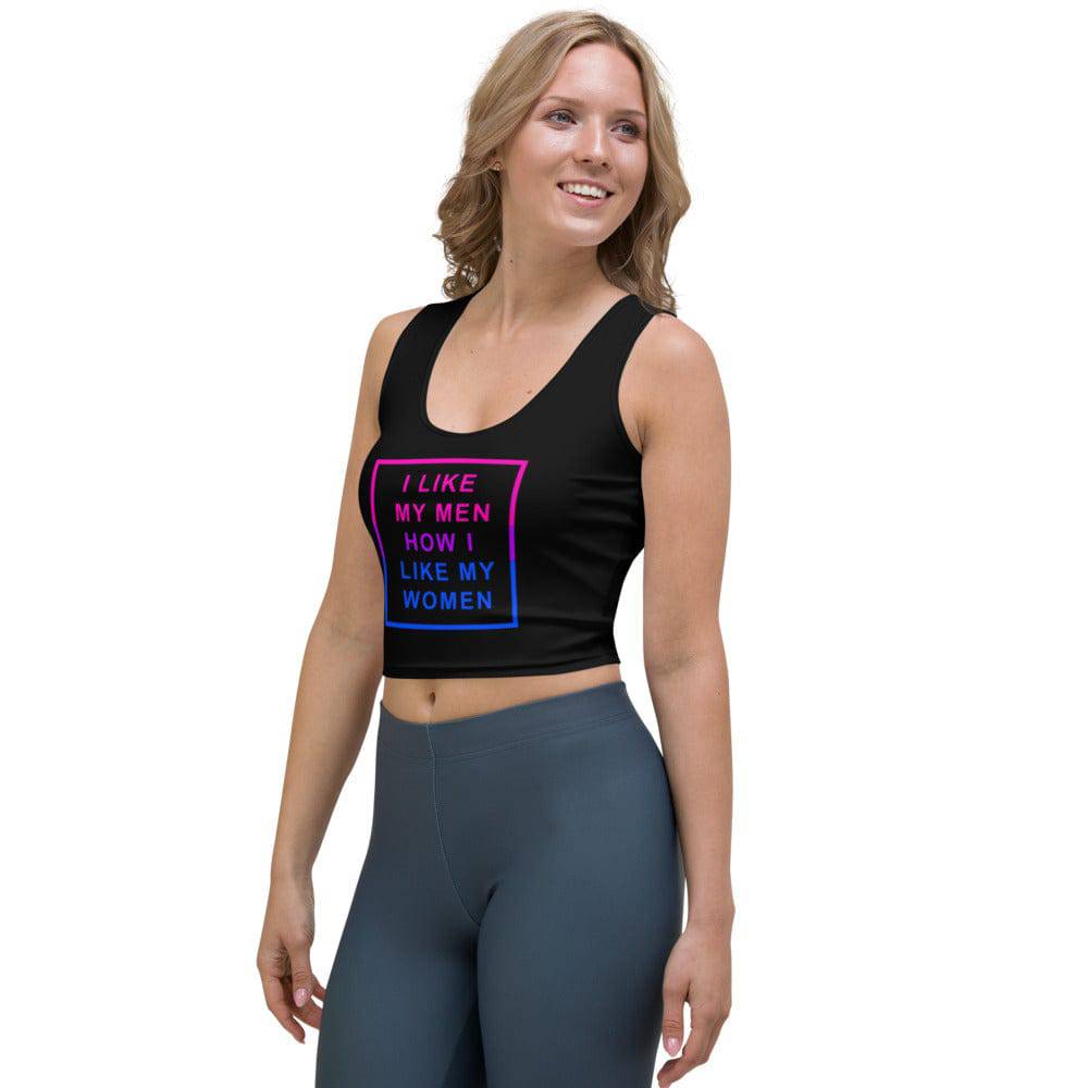 I Like My Men How I Like My Women bi crop top, view 6 — Rose Gold Co
