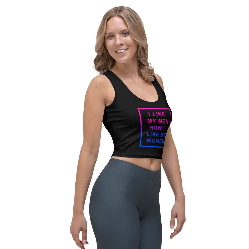 I Like My Men How I Like My Women bi crop top, view 8 — Rose Gold Co