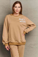 Simply Love Simply Love Full Size Round Neck Dropped Shoulder DOG MOM Graphic Sweatshirt - Rose Gold Co. Shop