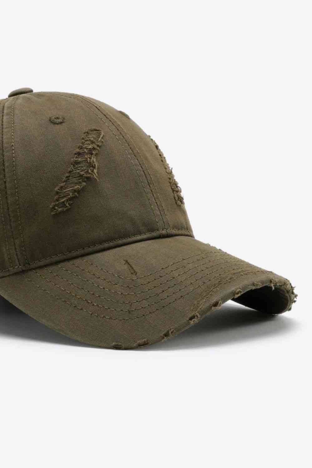 Distressed Adjustable Baseball Cap - Rose Gold Co. Shop