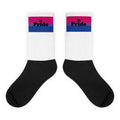 Bisexual pride crew socks, view 2 — Rose Gold Co