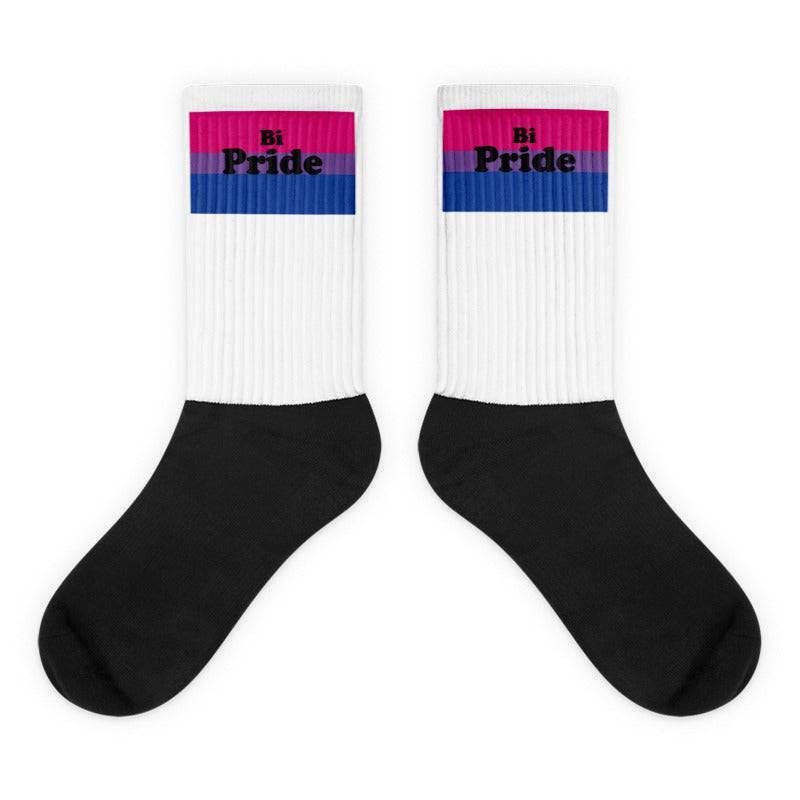 Bisexual pride crew socks, view 2 — Rose Gold Co
