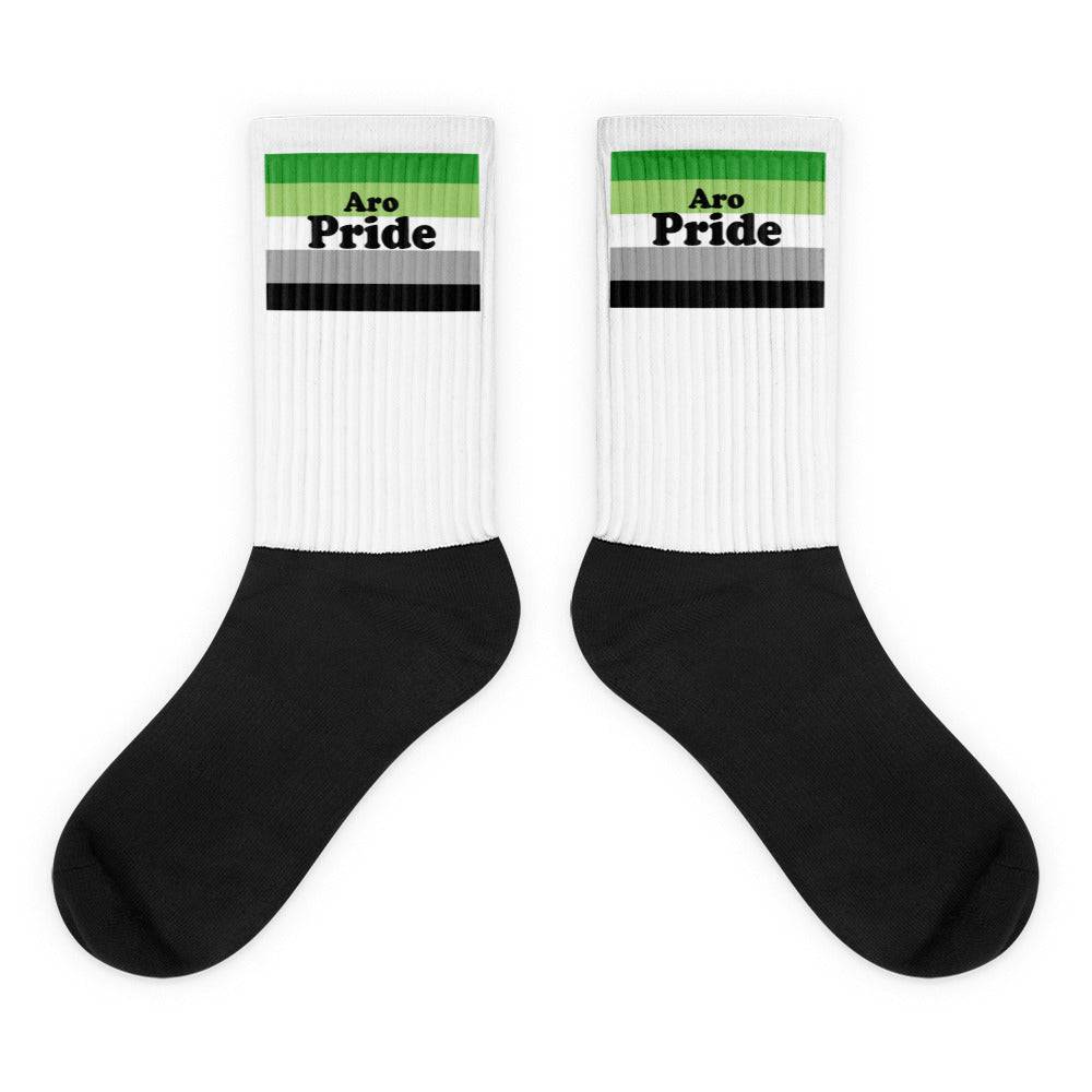 Aro Aromantic Pride Flag Socks - Rose Gold Co. Shop