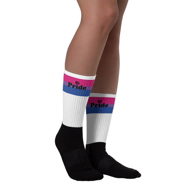 Bisexual pride crew socks, view 5 — Rose Gold Co