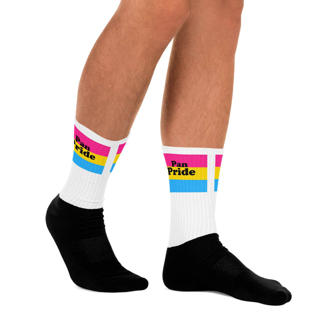Pansexual pride crew socks, view 9 — Rose Gold Co