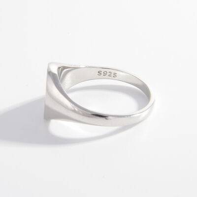 925 Sterling Silver Signet Ring - Rose Gold Co. Shop