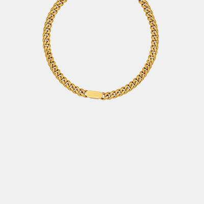 18K Gold-Plated Chain Necklace - Rose Gold Co. Shop