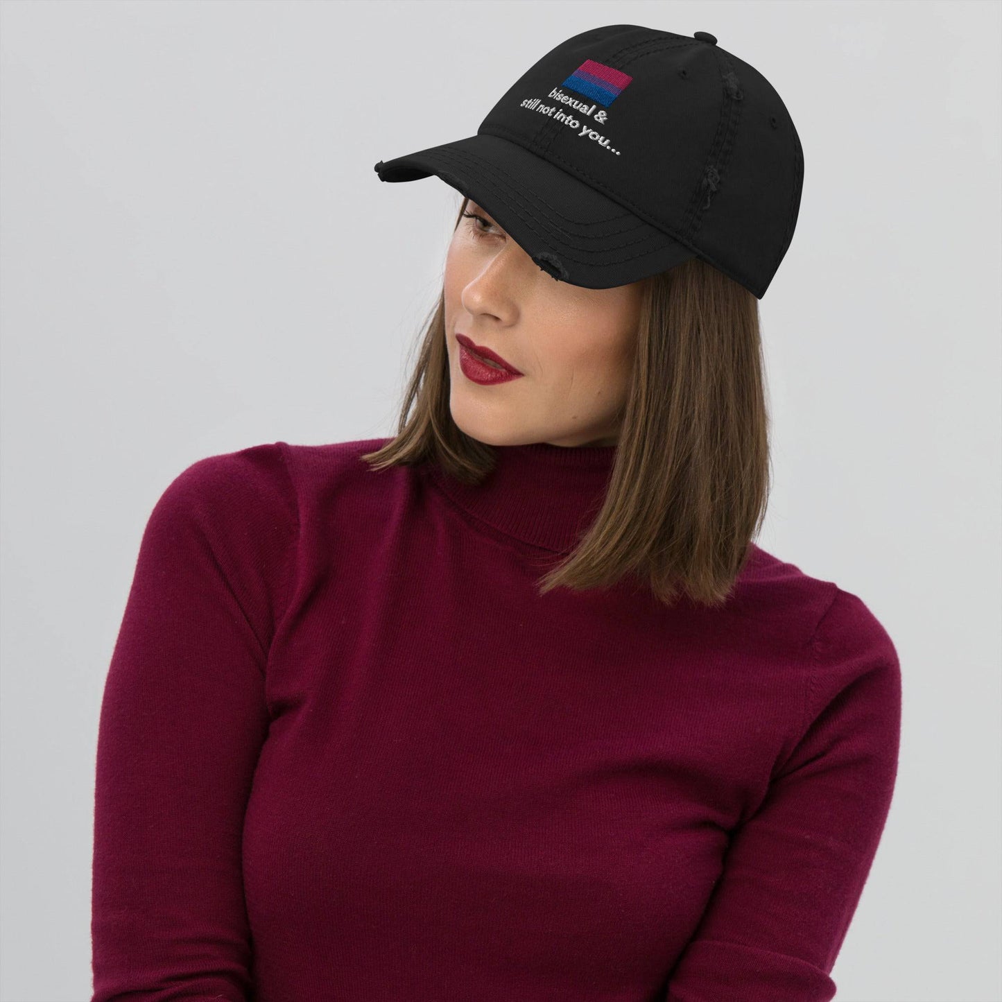 Bisexual & Still Not Into You Pride Flag Hat - Rose Gold Co. Shop