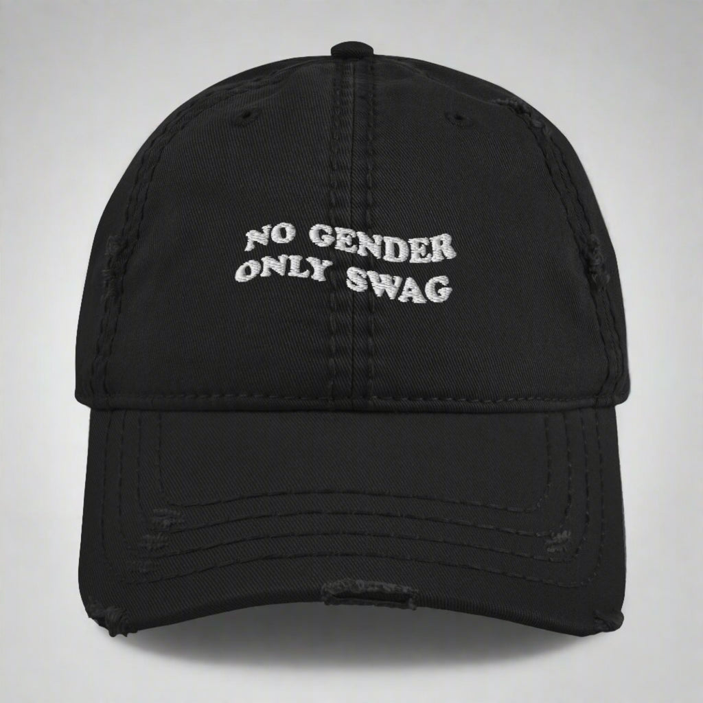 No Gender Only Swag embroidered dad hat, view 2 — Rose Gold Co