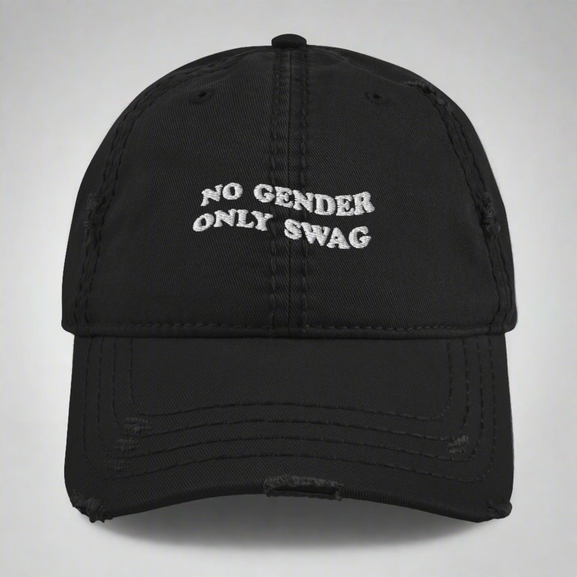 No Gender Only Swag embroidered dad hat, view 2 — Rose Gold Co