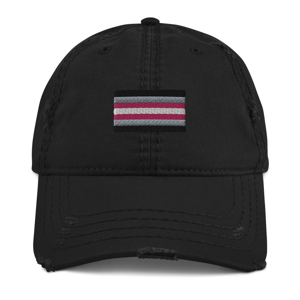 Demigirl pride flag dad hat, front — Rose Gold Co