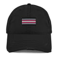 Demigirl pride flag dad hat, front — Rose Gold Co