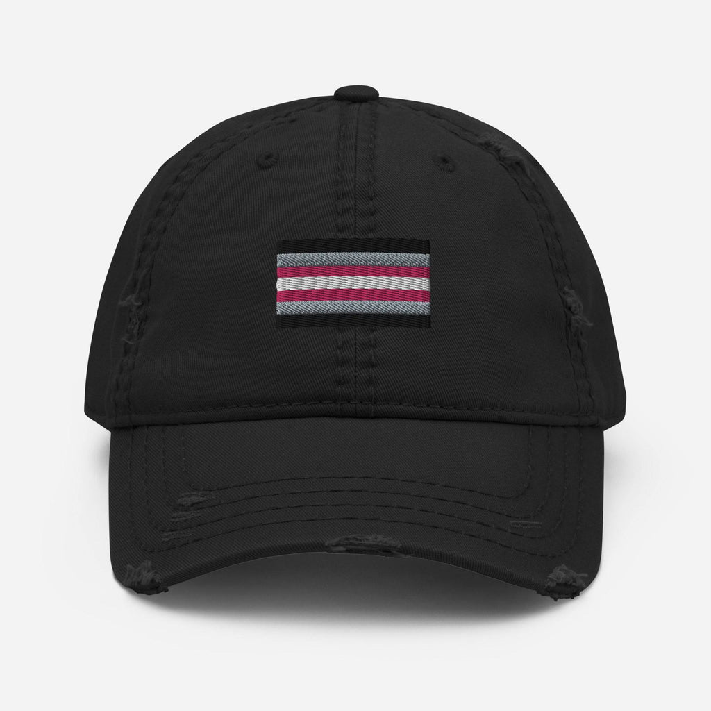 Demigirl pride flag dad hat, view 3 — Rose Gold Co