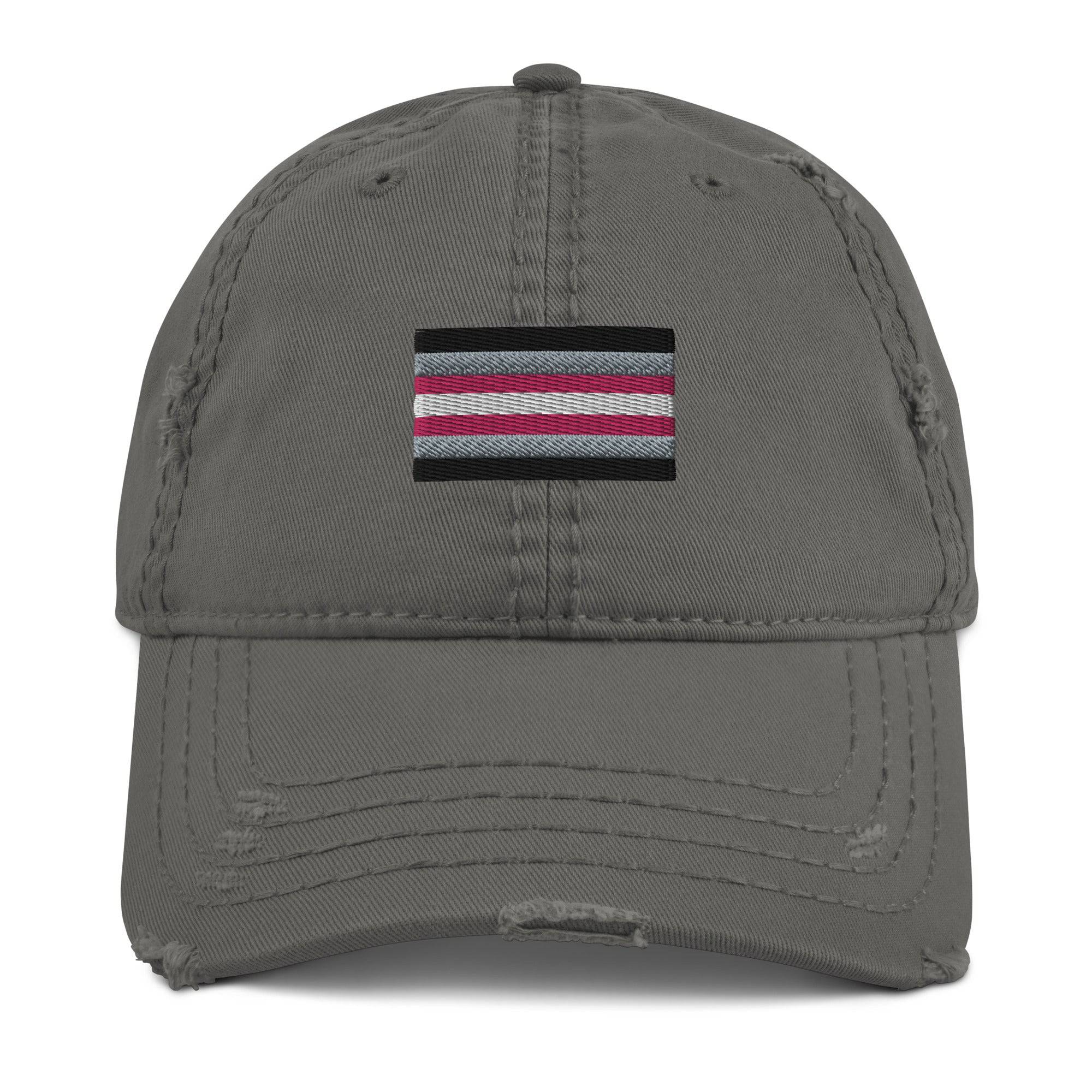 Demigirl pride flag dad hat, view 5 — Rose Gold Co