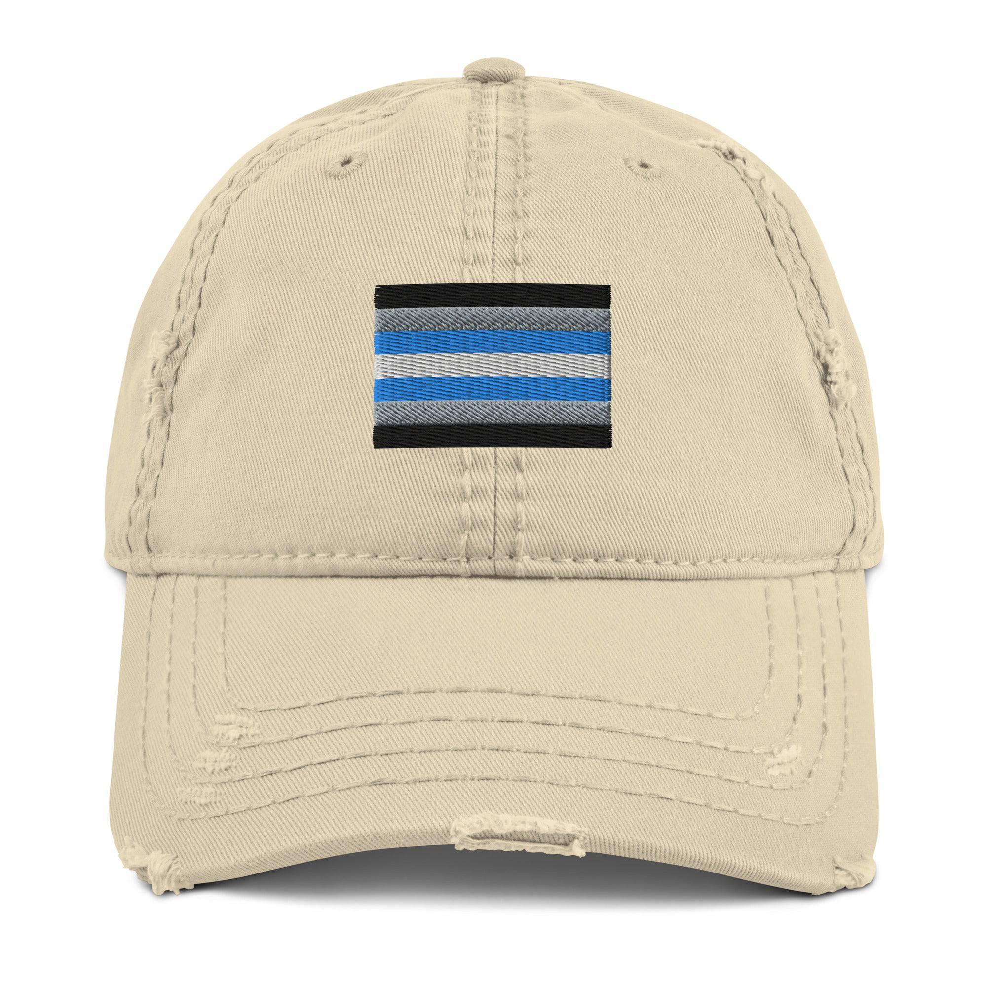 Demiboy pride flag dad hat, view 6 — Rose Gold Co