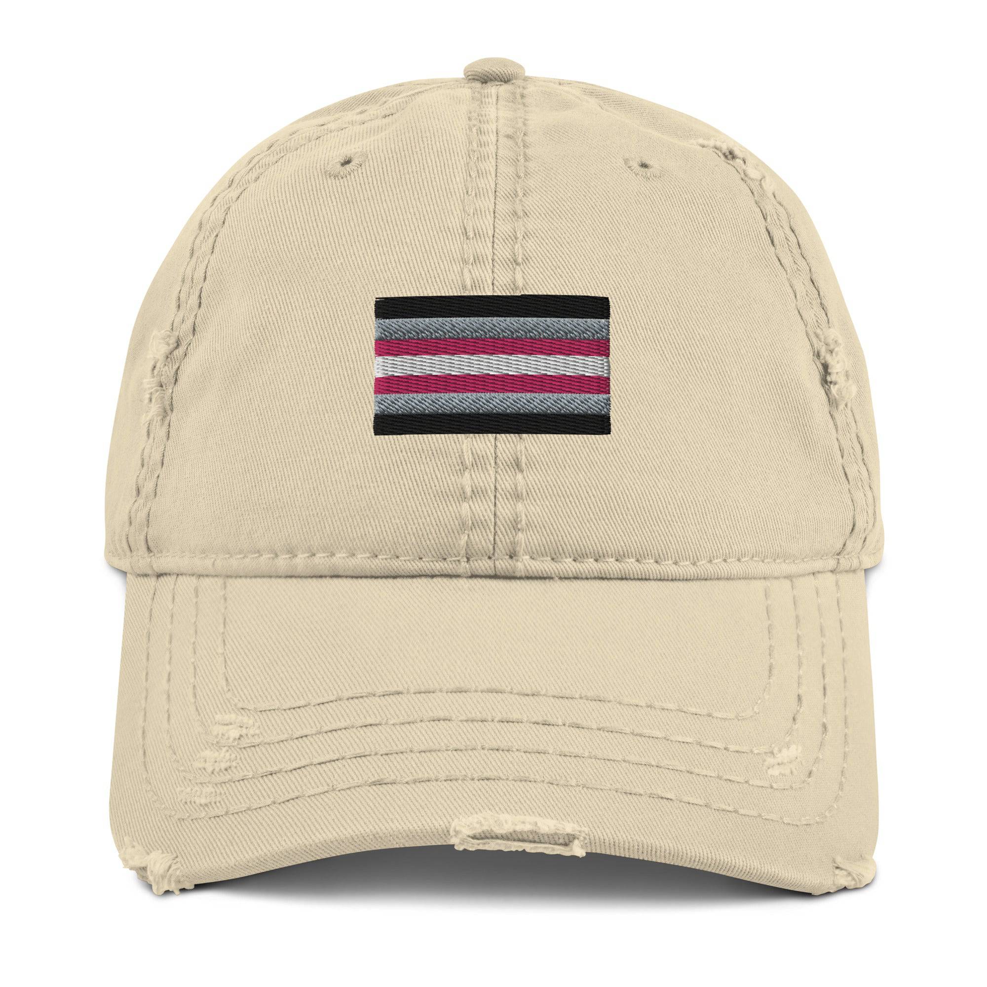 Demigirl pride flag dad hat, view 6 — Rose Gold Co