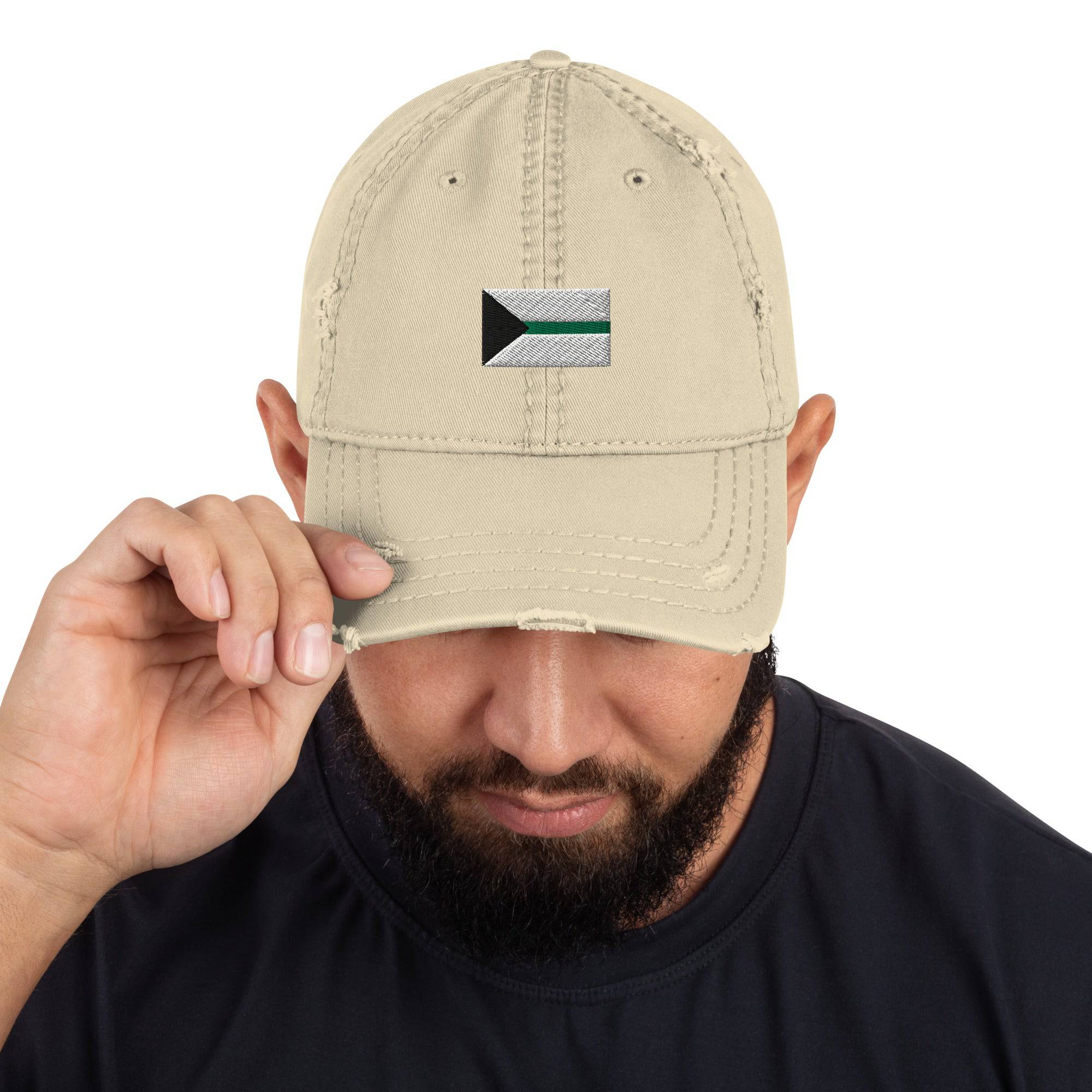 Demiromantic pride flag dad hat, view 4 — Rose Gold Co