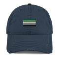 Aromantic flag dad hat, view 2 — Rose Gold Co