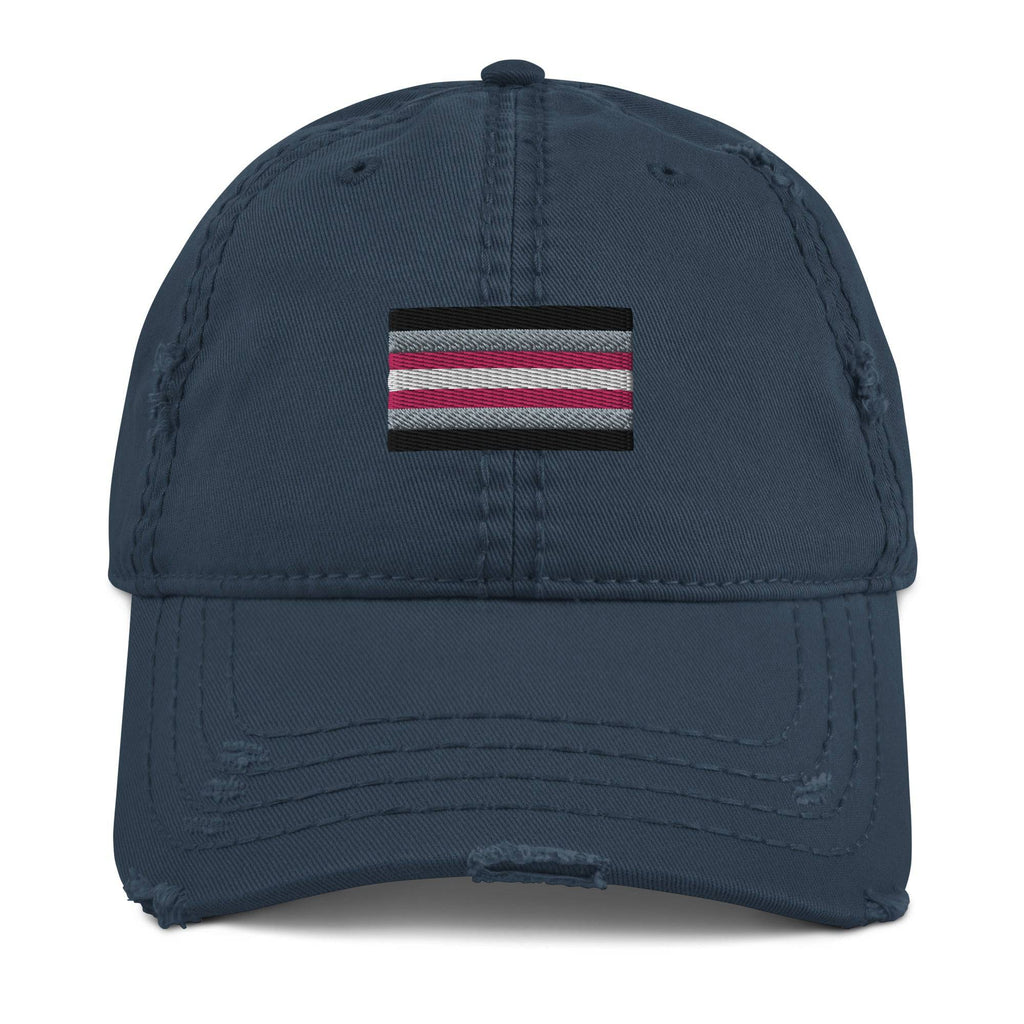 Demigirl pride flag dad hat, view 4 — Rose Gold Co