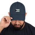Demiromantic pride flag dad hat, view 2 — Rose Gold Co