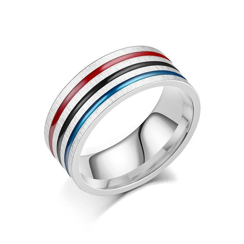 Pansexual Pride Flag Ring - Rose Gold Co. Shop