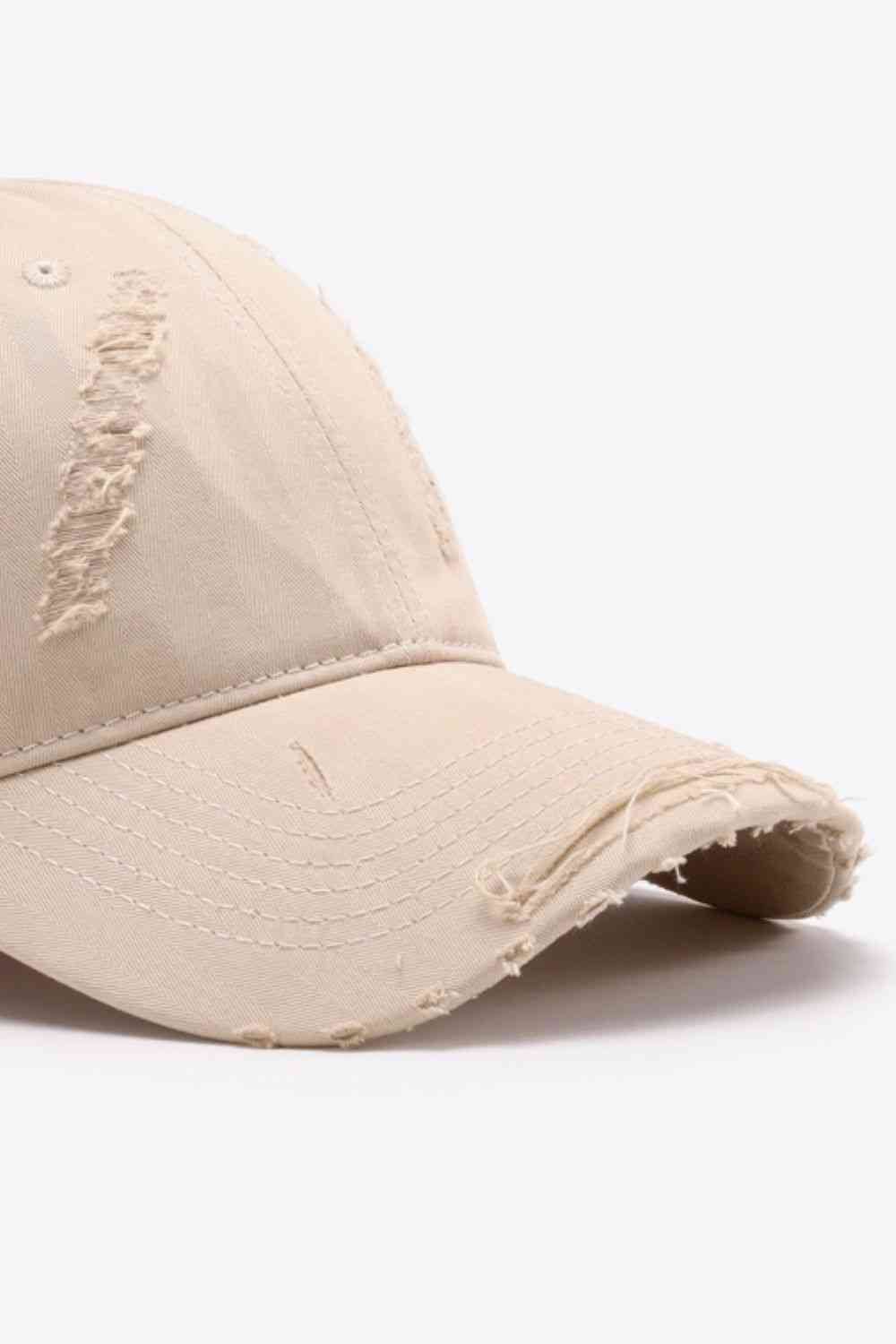 Distressed Adjustable Baseball Cap - Rose Gold Co. Shop
