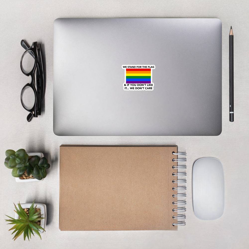Rainbow We Stand For The Flag stickers - Rose Gold Co. Shop
